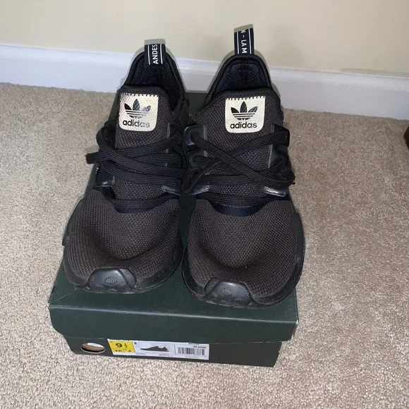 adidas gazelle silver green womens Shop Black Mens NMD R1 Lace Up Sneakers – Shoebacca main image 1